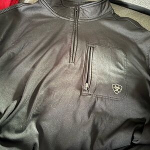 Ariat Black Women's Softshell Pullover Hoodie with Zip Pocket